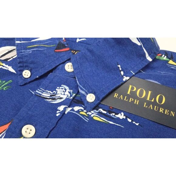 NWT POLO RALPH LAUREN Big Boys  L 14-16 POLO SHIRT OXFORD SAILBOAT SKIPPER new - Picture 8 of 9